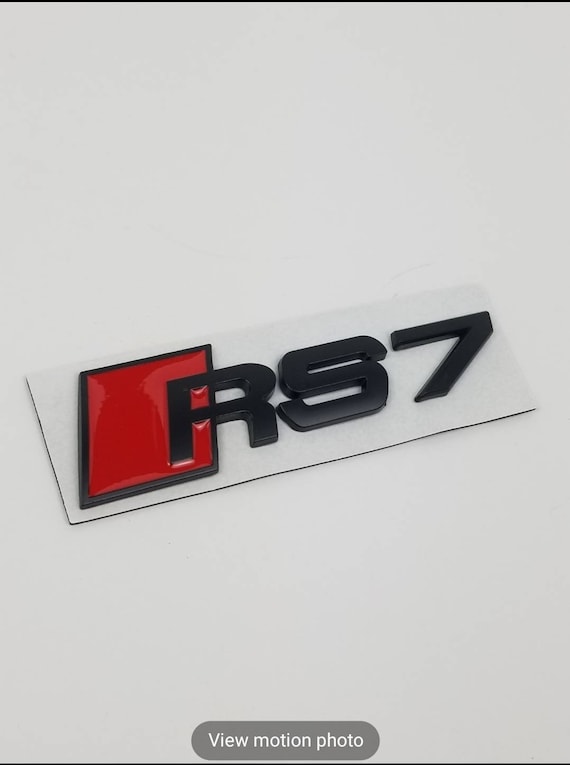 Audi RS7 Emblem GLOSS BLACK Rear Trunk Lid Letter Badge S Line