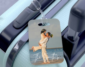 Personalized Photo Luggage Tags, Engagement Gift, Custom Photo Luggage Tag, Personal Picture Luggage Tag, Picture Luggage Tags, Wedding Gift