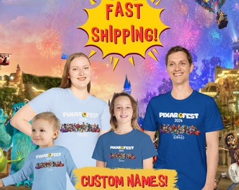 Custom Pixar Fest Shirt, Pixar Fest 2024, FAST SHIPPING, Personalized Pixar Disneyland Tee, Pixar Fest Tshirt, Pixar Shirt, Disney Shirt