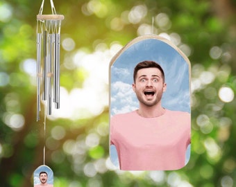 Custom Wind Chime, Company Gifts for Employees, Mom Gift, Dad Gift, Grandma Gift, Corporate Gift, Face Wind Chime, Bulk Wind Chimes, Unique