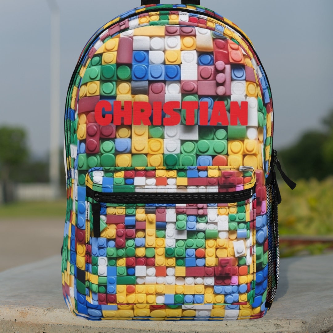 Custom Lego Backpack, Back to School Custom Backpack, Back to School