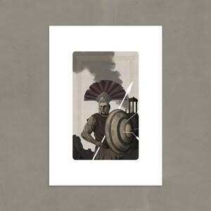 Ares, god of war - illustrated greek mythology giclée art print