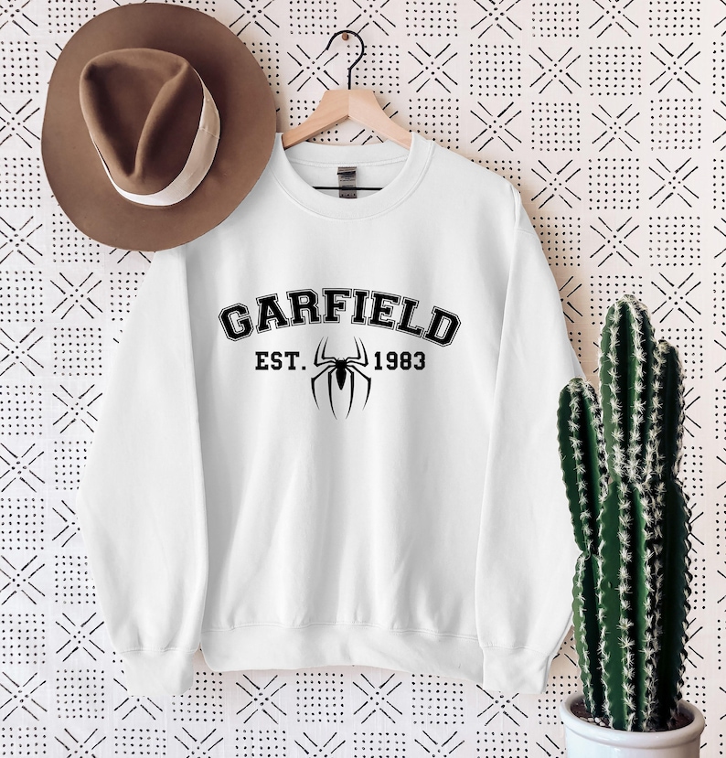 Garfield Sweatshirt, Parker Est 1983 Sweater, Spiderman Sweatshirt, Andrew Garfield Fan, Andrew Garfield Homage Tee Shirt, Hoodie Christmas image 1