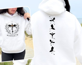 Book Lover Hoodie, Basgiath War College, Dragon Rider Hoodie, War College Jumper, Fourth Wing Hoodie,  Fantasy Hoodie, Two Sided Hoodie
