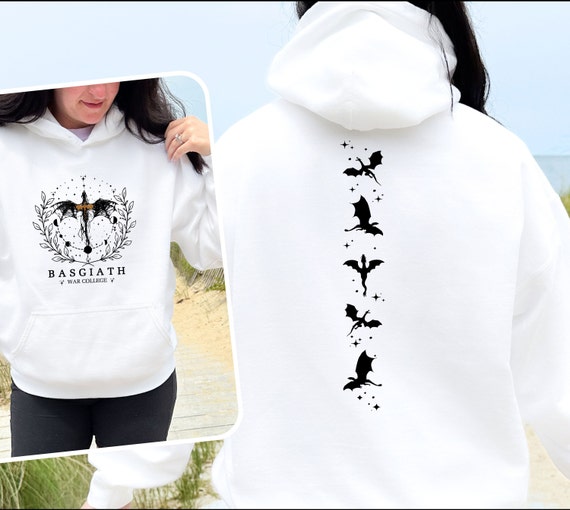 Book Lover Hoodie, Basgiath War College, Dragon Rider Hoodie, War College Jumper, Fourth Wing Hoodie,  Fantasy Hoodie, Two Sided Hoodie