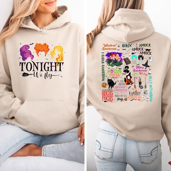 Vintage Halloween Hoodie, Witch Sisters Hoodie, Sanderson Hoodie, Halloween Pullover, Neon Witches Top, Halloween Movie, Bad Witches Hoodie