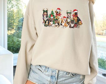 Regalo de Navidad para perros, sudadera para amantes de los perros, jersey para mamás, regalos para papás, jersey navideño para perros, suéter navideño, regalo para dueños de perros
