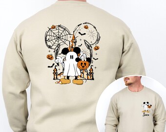 Mens Disney Halloween Sweater, Disney Fall Sweatshirt, Custom Disney Top, Mickey Minnie Halloween Top, Funny Halloween, Halloween Couples