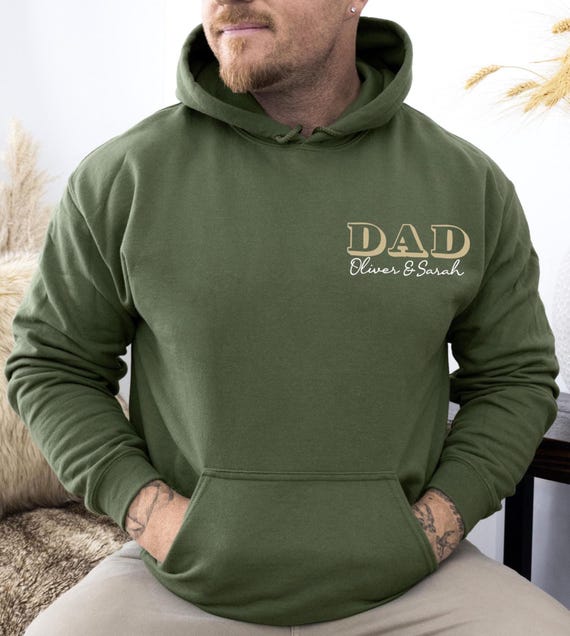 Fathers Day Hoodie, Custom Dad Hoodie With Kids Names, Personalised Daddy, Father's Day Gifts, Dad Birthday, Dad Gift From Kids, New Dad Top