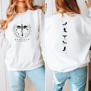 War College Sweatshirt, Book Lover Jumper, Basgiath War College, Dragon Rider Sweater, Fourth Wing Sweater, Gifts For Readers, Fantasy Top image 1