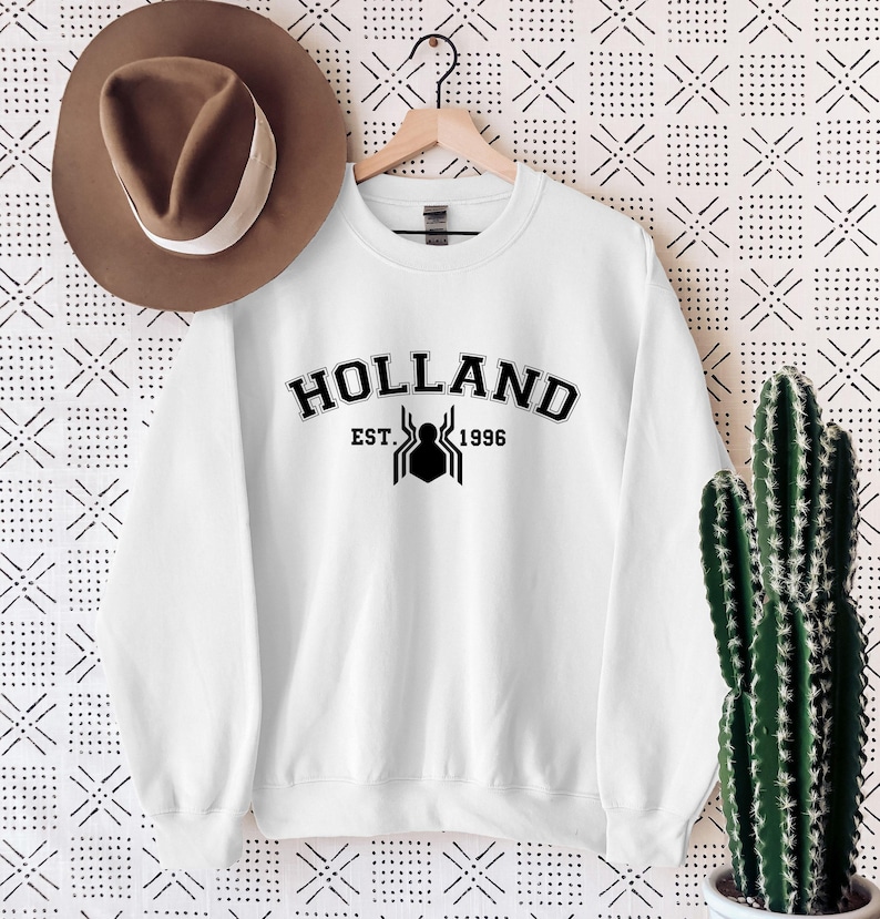 Tom Holland Sweatshirt, Holland 1996 Sweater, Spider Man Sweatshirt, Tom Holland Fan Gift, No Way Home Jumper, Spiderman Crewneck Christmas image 1