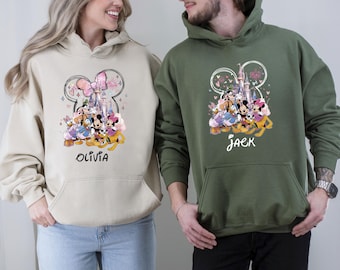 Gepersonaliseerde Disney-hoody, Disney Suad-trui, Disney Trip 2026, Mouse and Friends, bijpassende familietop
