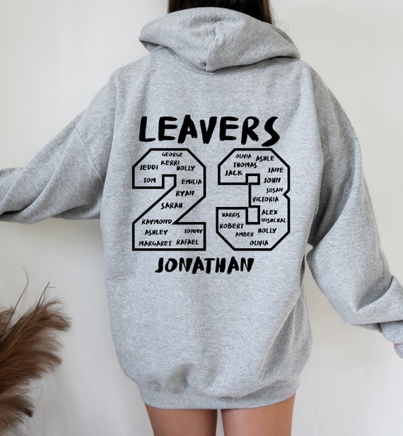 Heather grey outlet leavers hoodie
