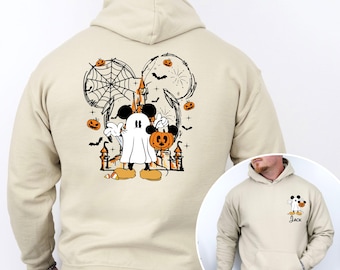 Halloween Disney Hoodie, Mickey Halloween Hoodie, Minnie Halloween Hoodie, Custom Fall Hoodie, Halloween Couples Hoodie, Funny Halloween