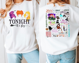 Sweat-shirt rétro Halloween, Pull Sanderson, Sweat-shirt Bad Witches, Sweat-shirt Halloween, Haut Neon Witches, Haut Halloween