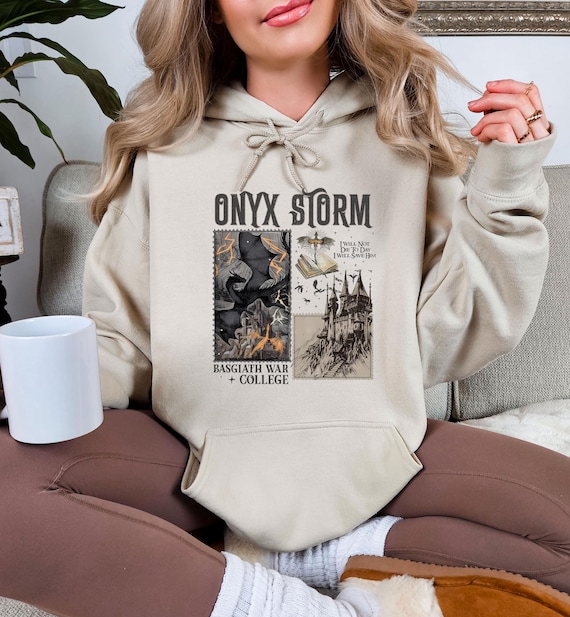 Onyx Storm Hoodie, Andarna Hoodie, Dragon Rider Hoodie, Fourth Wing Hoodie, Basgiath War College, Fourth Wing Merch, Bookworm Hoodie