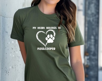 Custom Dog Shirt, Cat Mum Shirt, Personalised Dog, Dog Mama Gift, Pet Name Shirt, Cat Owner Tshirt, Dog owner Shirt, Dog Walking T Shirt