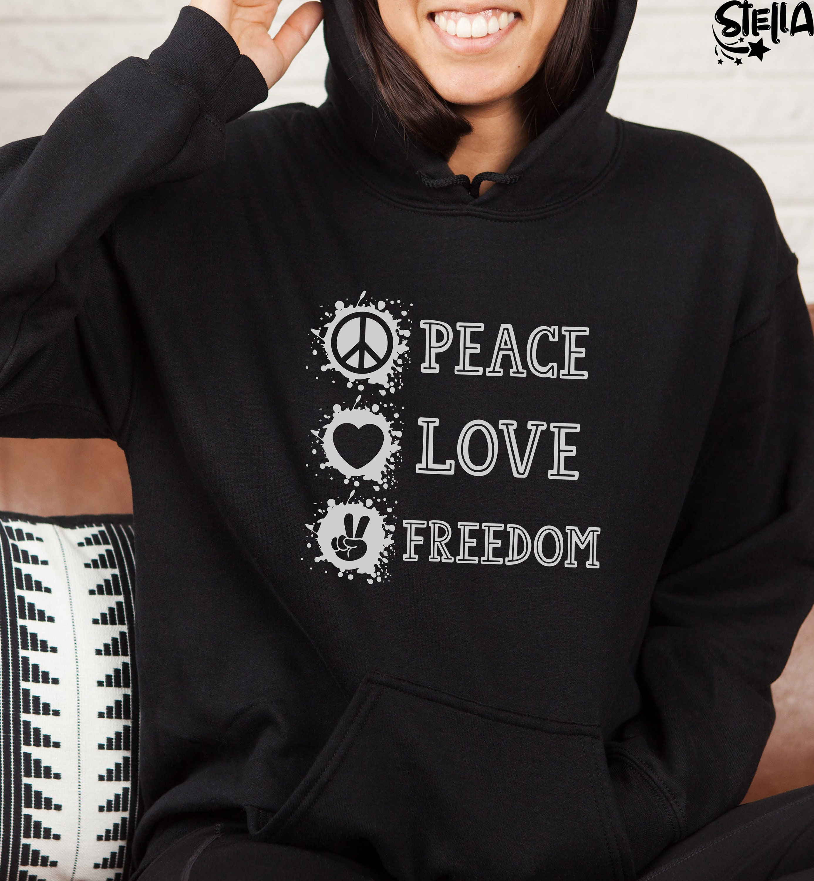 Freedom Hoodie Love Hoodie Peace Feminist Jumper Freedom Sign Sweatshirt Equal Rights Sweater Empower Women Shirt Peace Sign Christmas Etsy UK
