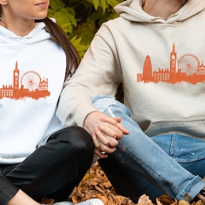 London Skyline Hoodie, London Hoodie, England Jumper, London Gifts, London Underground, Funny London Gift, London Travel, Uk Trip Hoodie