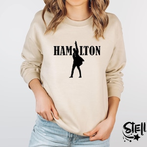 Golden Alexander Hamilton Sweatshirt, Hamilton Sweatshirt, Broadway American Musical, Schuyler Sisters, Hamilton on Broadway Christmas
