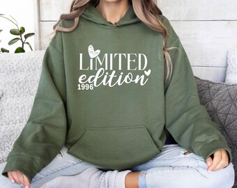 Limited 1986 Edition Hoodie, Custom Birthday Hoodie, 1996 Jumper, 50th Birthday Gift, 1966 Hoodie, 1976 Jumper, 2005 Hoodie