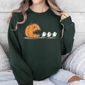 Bluza z motywem pogoni za duchem, prezenty dla duchów, zabawny Halloween, duch na Halloween, bluza z motywem horroru, upiorny sezon, jesienne klimaty, kreskówkowa dynia