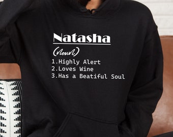 Sudadera con definición de nombre, definición de nombre personalizada, sudadera con nombre, regalos de cumpleaños, regalos de San Valentín, regalos personalizados, suéter divertido