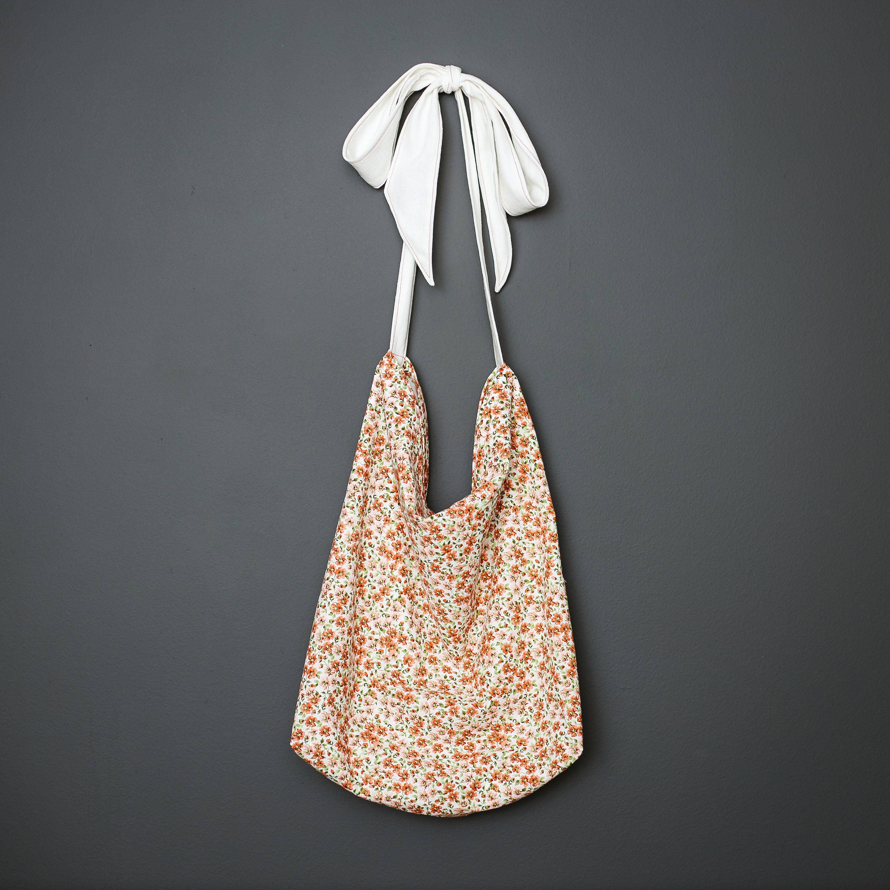 Tote Bag With Bow Tie Strap; Handmade - Etsy