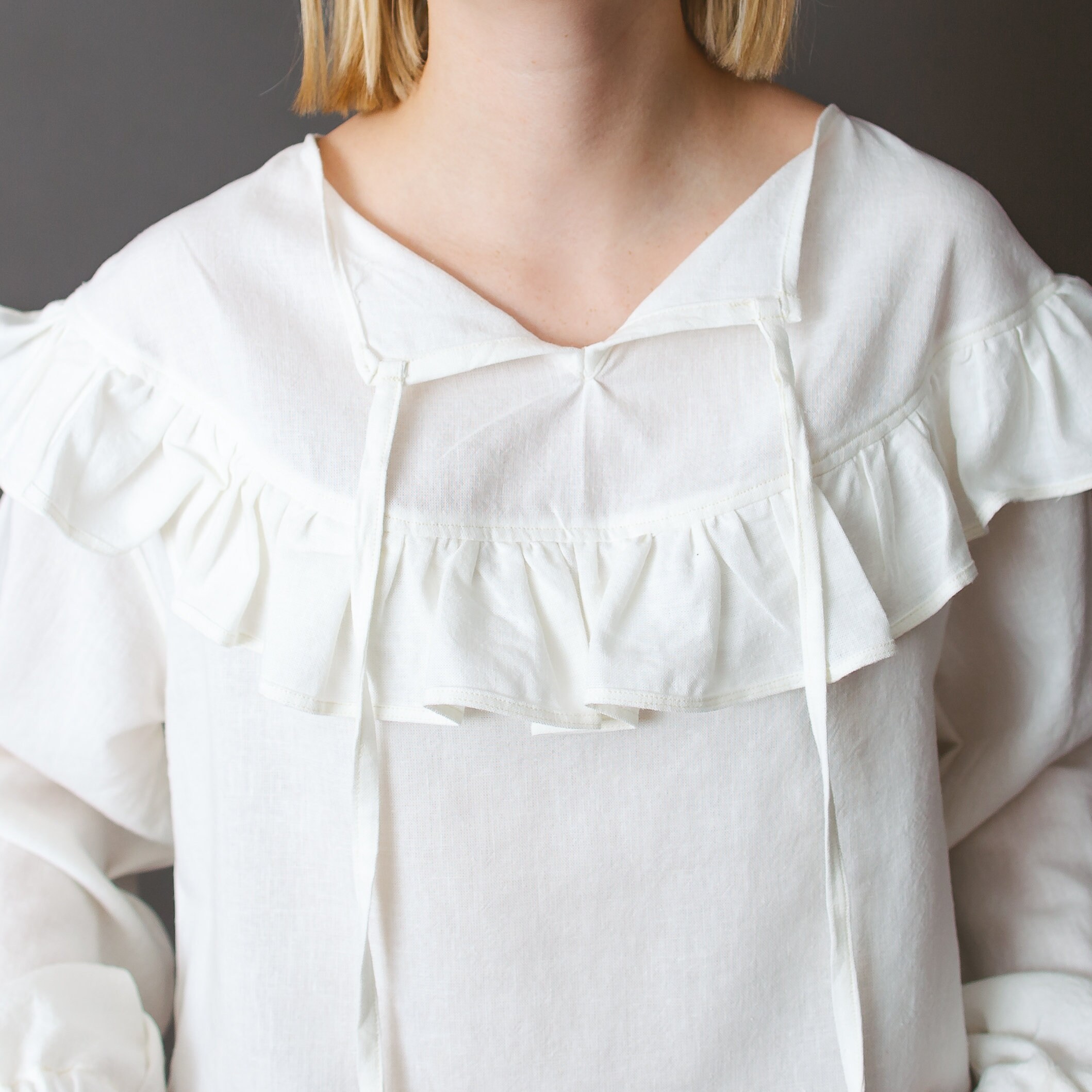 Little Olin White Ruffle Shirt main image 1