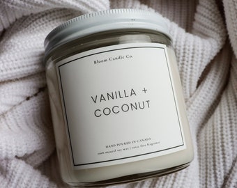 Vaniglia + Candela di cera di soia al cocco
