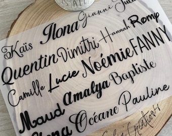 Personalized Name Sticker in Permanent Vinyl | Custom Decal | Personalized Decor | 18 Fonts to Choose From
