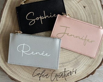 Personalized card holder - First name wallet - women's gift - Mother's Day gift - birthday gift - Christmas gift