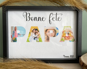 Affiche personnalisée photos - Cadeau fête des papis, mères, pères - cadeau maman - cadeau papa - personnalisez votre texte