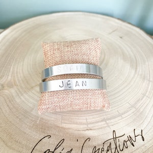 Personalized bracelet personalized bangle bracelet Gift idea Personalized jewelry Christmas gift image 4