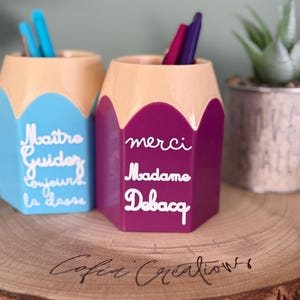 End of year gift for teacher, teacher, ATSEM - Personalized pencil holder - School gift idea