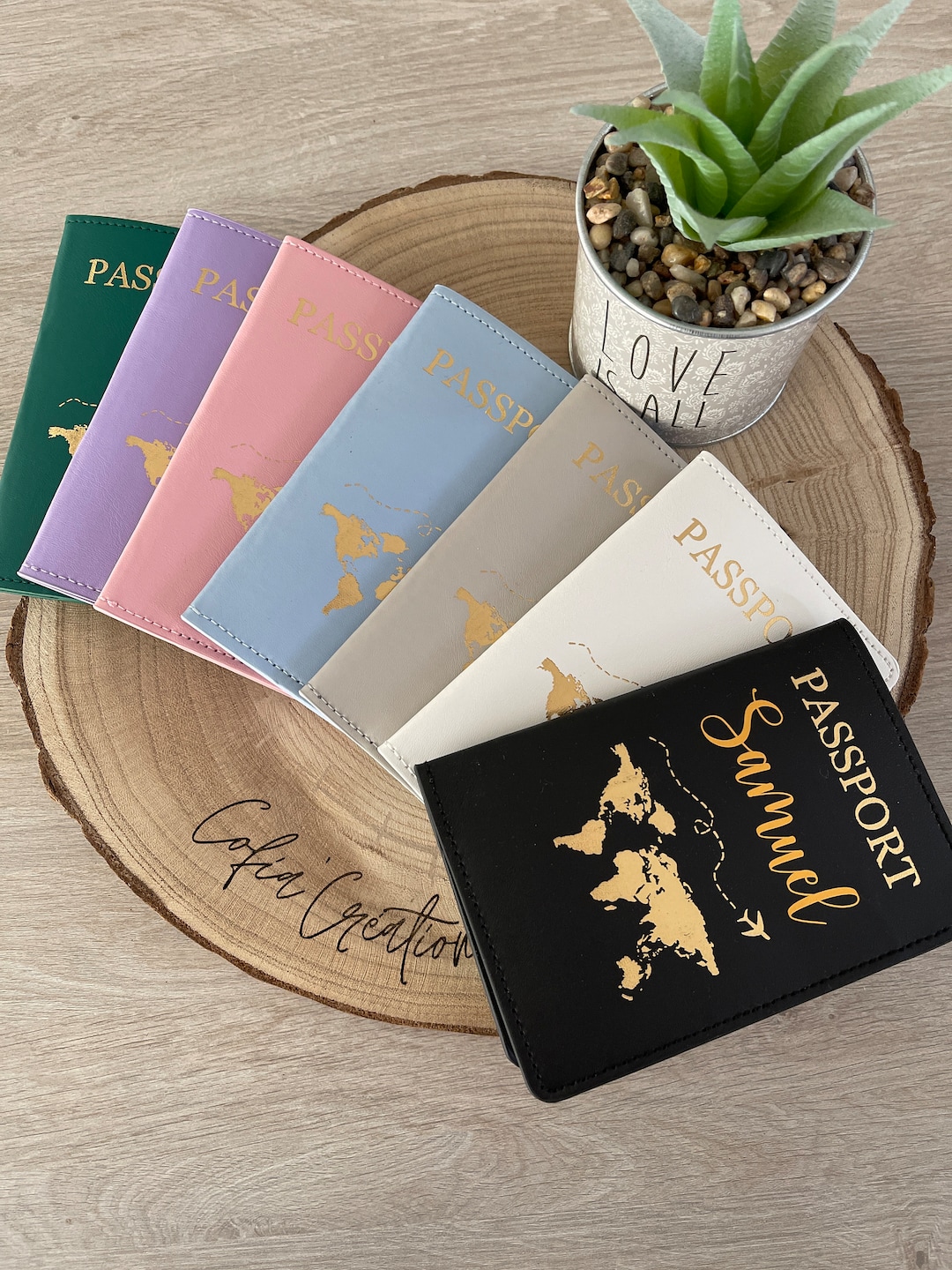 Prot?�ge passport personnalis?� - Pochette passeport - Housse passport - Etui passport - id?�e 