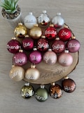 Personalized Christmas ball with first name – Personalized tree decoration – Christmas wedding guest gift – Original place marker product logo