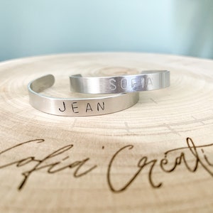 Personalized bracelet personalized bangle bracelet Gift idea Personalized jewelry Christmas gift image 1