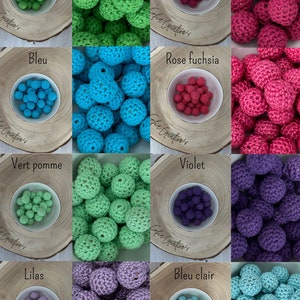 Crochet beads 16 mm Beads for pacifier clip image 2