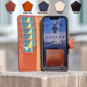 Étui pour téléphone portable IPHONE 13 en cuir intégral de première qualité, étui pour cartes de crédit, détachable magnétiquement, étui pour smartphone iPhone 13, le cadeau parfait