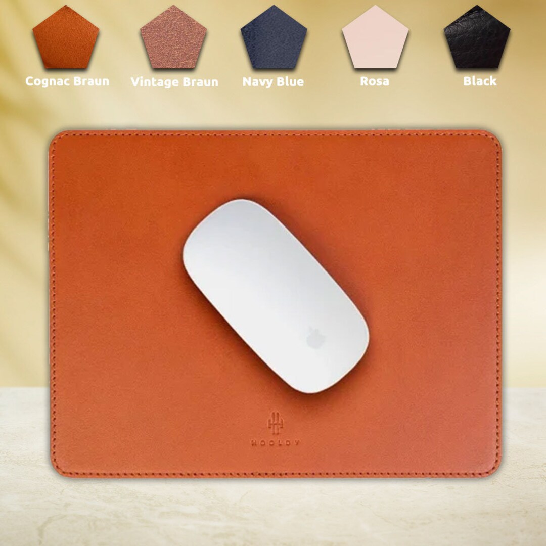 Personalized Mouse Pad, Leather Mouse Pad, Office Desk Pad Mat, Custom Computer Mousepad