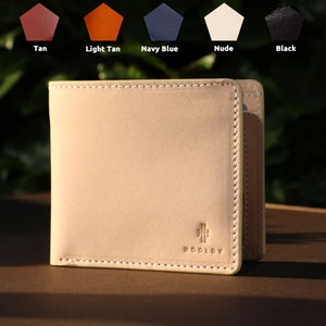 Ledergeldbörse, Vegane Gerbung, Börse/Portemonnaie, Slim Wallet, RFID Sicher, Blocking Card, Personalisierung, Perfektes Geschenk