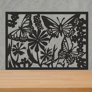 Schmetterling SVG/DXF - Blume Svg/Dxf - Digitaler Download (Dxf, SVG, Pdf, Cdr, Ai) - Laser CNC Plotter-Plasma Wasserstrahl - Schmetterling Dxf - Schmetterling svg