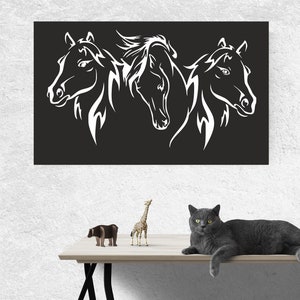 Pferd SVG/DXF - Digitaler Download Pdf, Dxf, Cdr, Ai,Svg - Laser CNC-Plasma Wasserstrahl -Pferd Dxf -Pferd Säge -Svg Dateien-Dxf Dateien