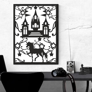 Unicorn SVG/DXF - Digital Download (Dxf, Svg, Pdf, Cdr, Ai) - Laser CNC Plasma Waterjet - Unicorn Dxf - Unicorn Svg - Dxf files - Svg files