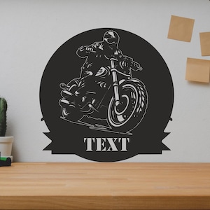 Custom Motorcycle Vector Design SVG DXF Pdf Cdr Ai | Editable Laser Cut File for CNC Plasma Engraving | Personalized Digital Art
