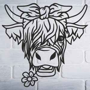Cow SVG/DXF - Digital Download (Dxf, Svg, Pdf, Cdr, Ai) - Laser CNC Plasma Waterjet - Cow Dxf - Cow Svg - metal cutting - Dxf file