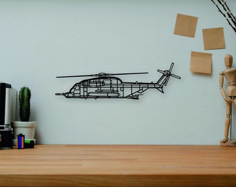 Sikorsky MH-53M SVG Dxf Helicopter Model | CNC Laser Cut File