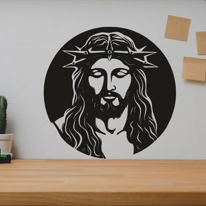 Jesus SVG/DXF - Jesus Svg/Dxf-Digital Download (Dxf, Svg, Pdf, Cdr, Ai)-Laser CNC Plasma Waterjet - Jesus Dxf - Jesus Svg