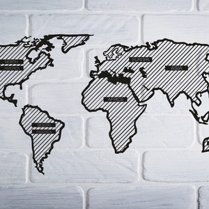 Carte du monde SVG/DXF - Téléchargement numérique (Dxf, Svg, Pdf, Cdr, Ai) - Laser CNC Plasma jet d'eau - Carte du monde Dxf - Carte du monde fichiers Svg-Dxf-Fichiers Svg